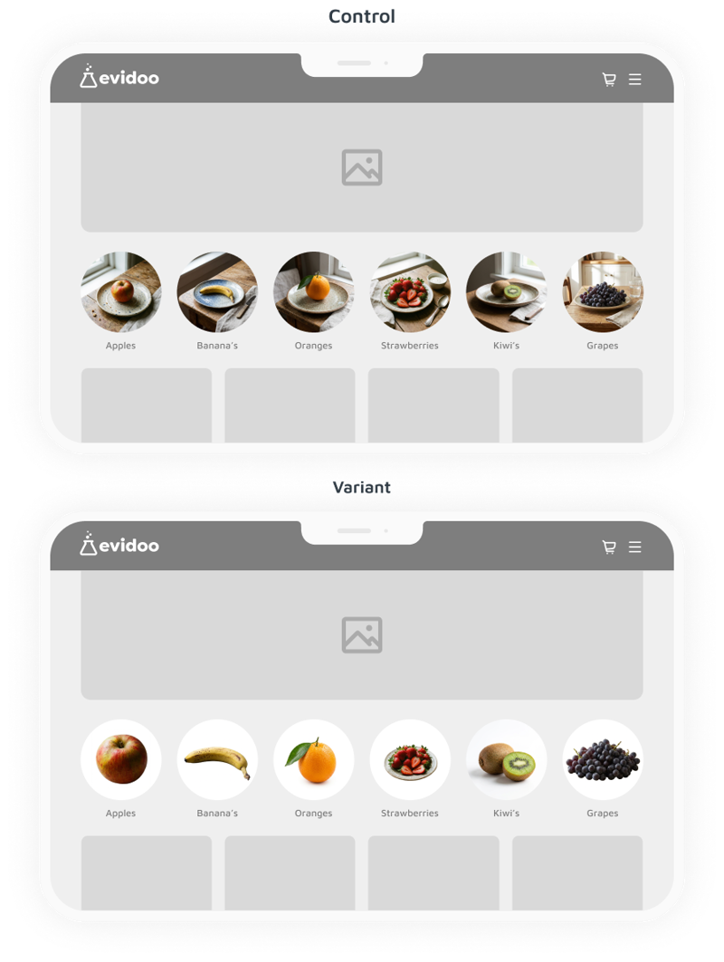 Evidoo control vs variant